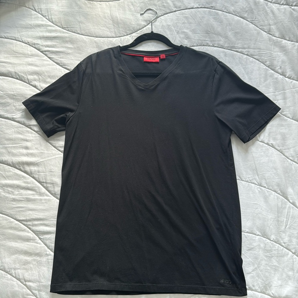 Hugo Boss. Black Slim Fit V Neck